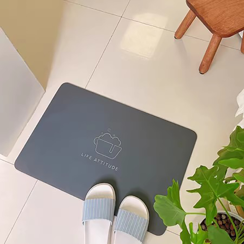 Home One Bathroom Accessories - พรมเช็ดเท้ากันลื่นสำหรับทางเข้าห้องน้ำ พรมไดอะตอมไมต์ดูดซับน้ำ พรมชิ้นเดียวสำหรับระเบียง อุปกรณ์ตกแต่งห้องครัว พรมเช็ดเท้าตกแต่ง