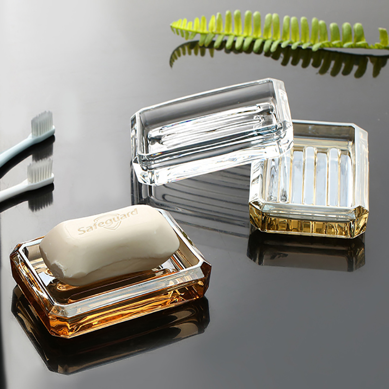 Glass Soap Dish - 2022 Creativeเพียงท่อระบายน้ําสบู่ห้องน้ําชั้นวางHigh-Endน่ารักแก้วสบู่ขนาดใหญ่กล่องคุณภาพสูงจานสบู่อุปกรณ์อาบน้ําLD118