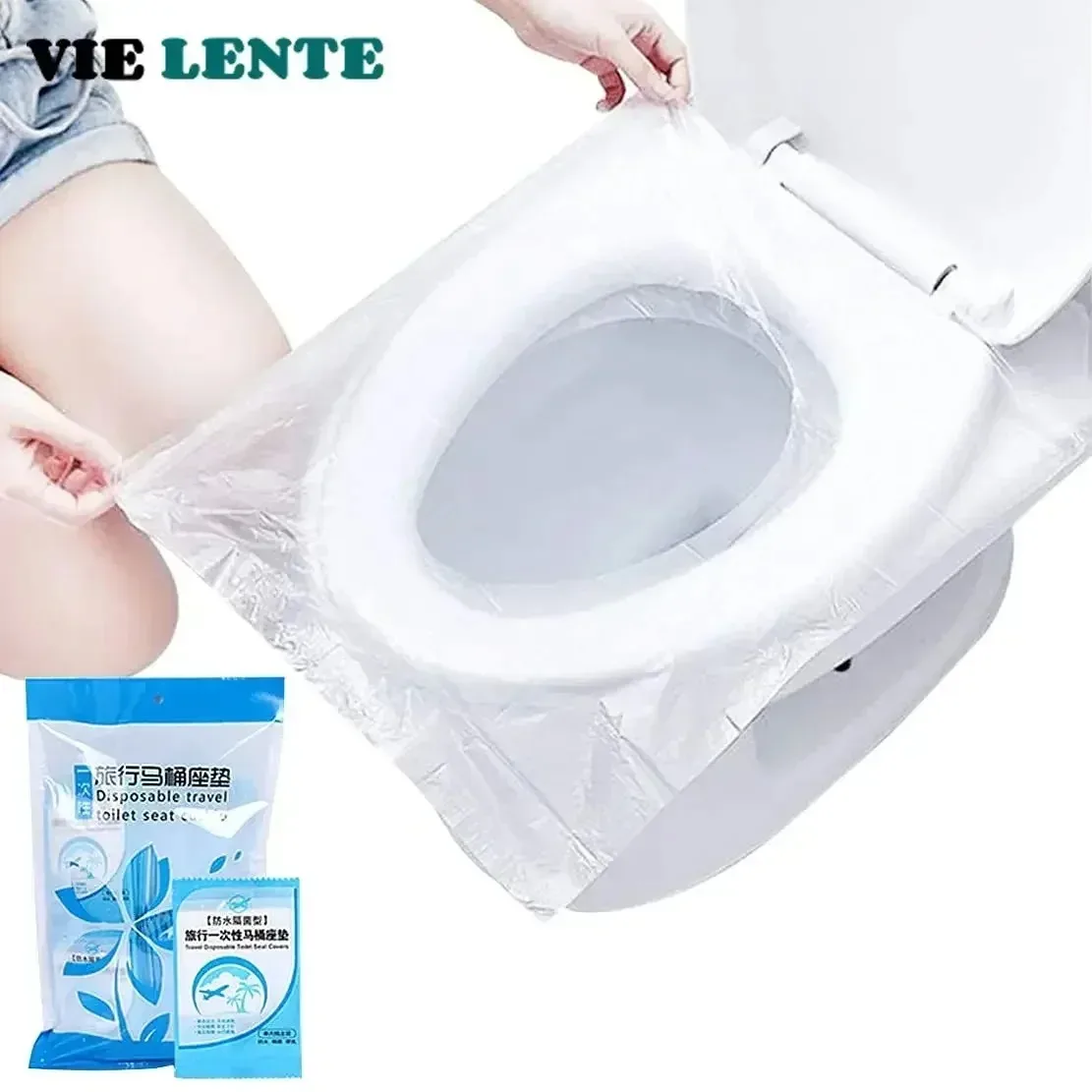 Home Bathroom Equipment - 10/50PCS ย่อยสลายได้ทิ้งพลาสติกฝาครอบที่นั่งชักโครกแบบพกพาความปลอดภัยห้องน้ําห้องน้ํากระดาษ Pad อุปกรณ์ห้องน้ํา