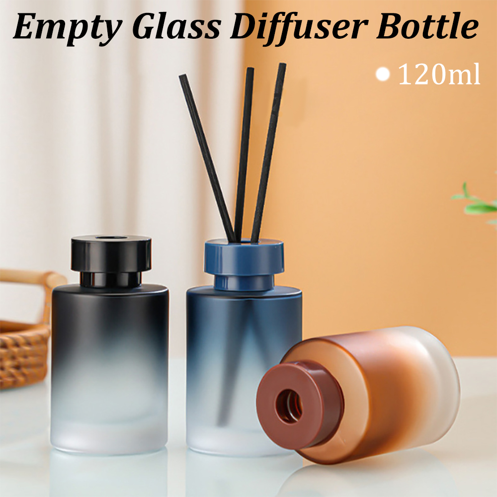 Home One Bathroom Accessories - ขวดแก้วเปล่าขนาด 120 มล. สำหรับน้ำหอมปรับอากาศแบบเติมได้ อุปกรณ์เสริมสำหรับน้ำหอม ขวดเปลี่ยนสำหรับน้ำหอมปรับอากาศ