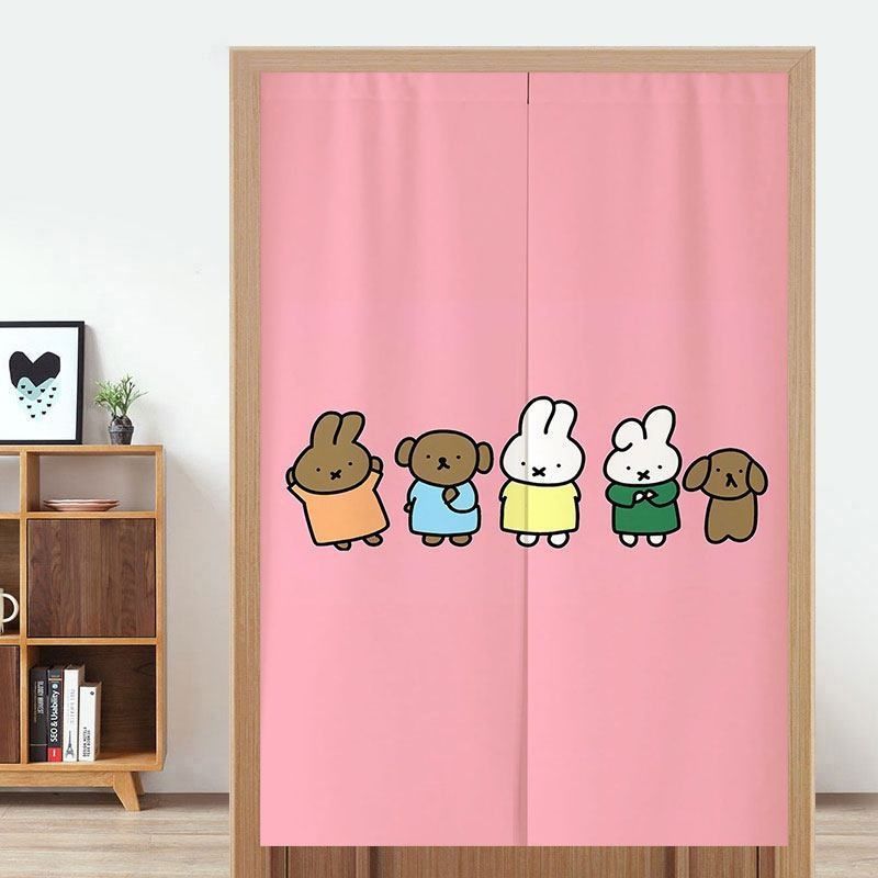 Home One Bathroom Accessories - ม่านประตูมิฟฟี่น่ารัก ไม่ต้องเจาะ ติดตั้งง่าย ใช้กั้นห้อง เพิ่มความเป็นส่วนตัว ม่านครึ่งบานสำหรับห้องนอน