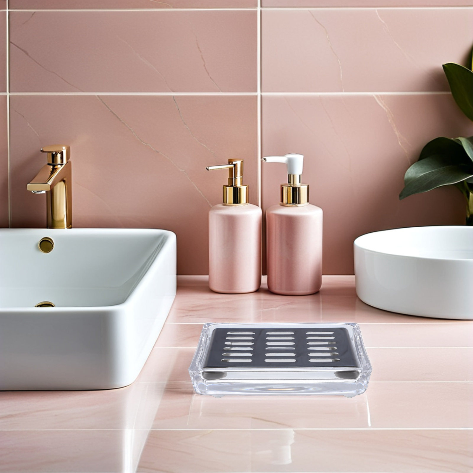ที่วางสบู่แก้วทรงสี่เหลี่ยมพร้ - Glass Soap Dish บทวิจารณ์และราคา