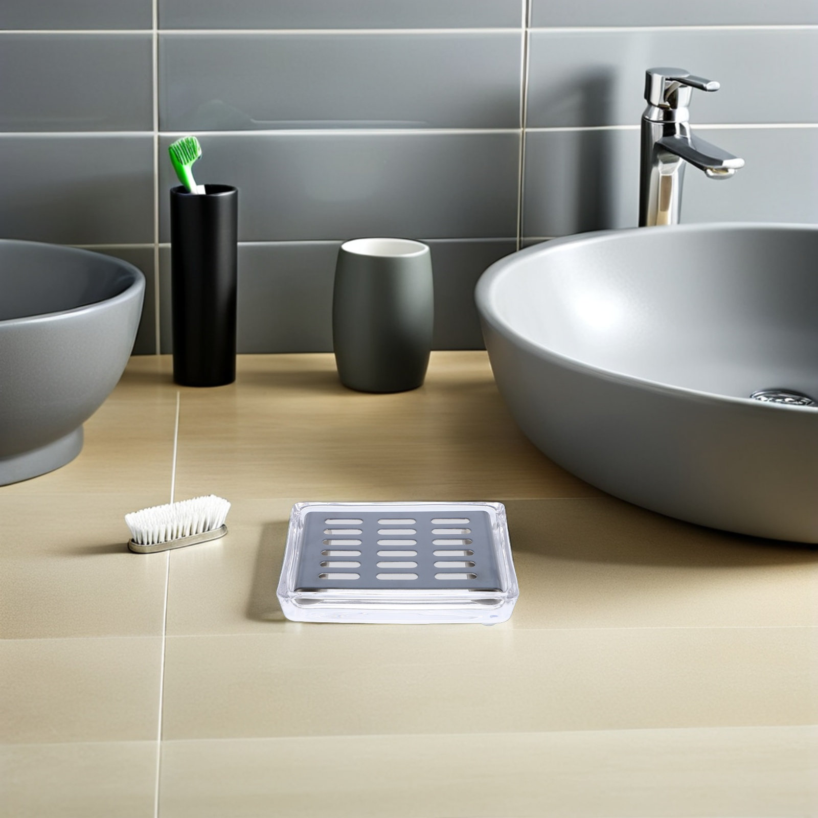 ที่วางสบู่แก้วทรงสี่เหลี่ยมพร้ - Glass Soap Dish บทวิจารณ์และราคา