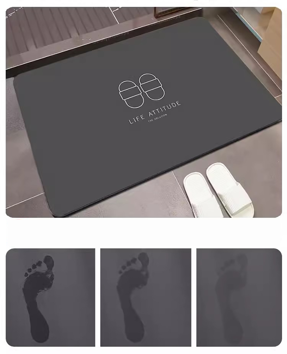 พรมเช็ดเท้ากันลื่นสำหรับทางเข้ - Home One Bathroom Accessories บทวิจารณ์และราคา