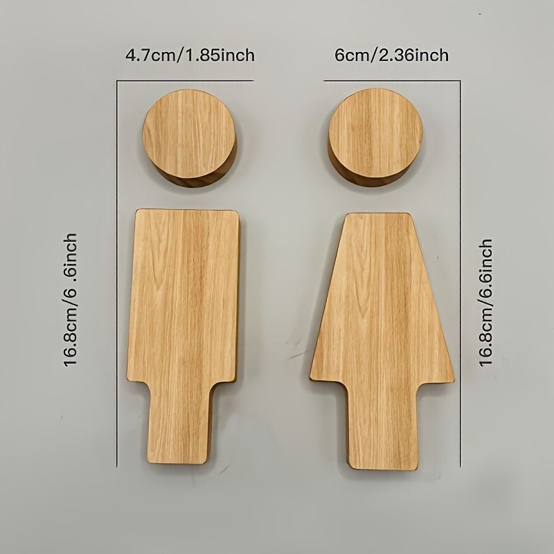 ป้ายห้องน้ําไม้ 2 ชิ้นสําหรับป - Home Bathroom Equipment บทวิจารณ์และราคา