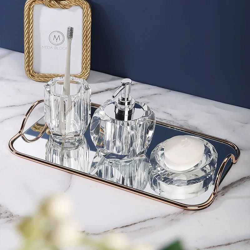 ชุดห้องน้ำแก้วคริสตัล ที่จ่ายส - Glass Soap Dish บทวิจารณ์และราคา