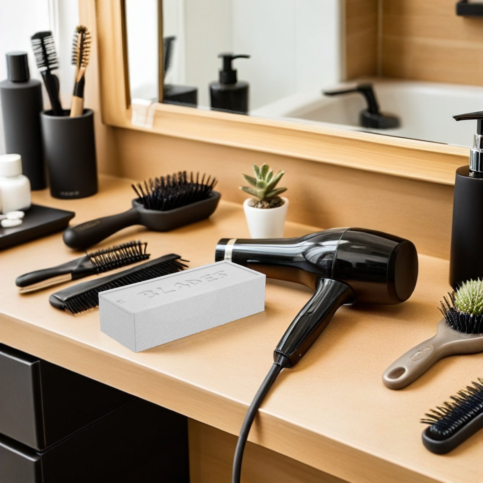 กล่องเก็บใบมีดตัดผมแบบสองช่องส - Home One Bathroom Accessories บทวิจารณ์และราคา