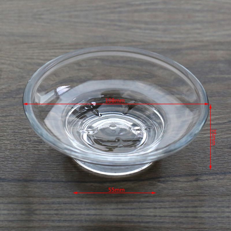 2022ใหม่สบู่จานรอบเก็บแก้วใสผู - Glass Soap Dish บทวิจารณ์และราคา