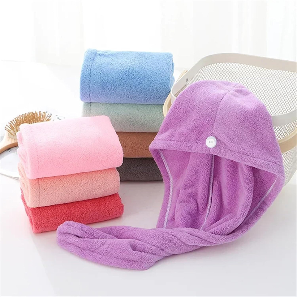 ผ้าขนหนูคลุมผมคอรัลฟลีซ 1 ชิ้น - Home Bathroom Equipment บทวิจารณ์และราคา