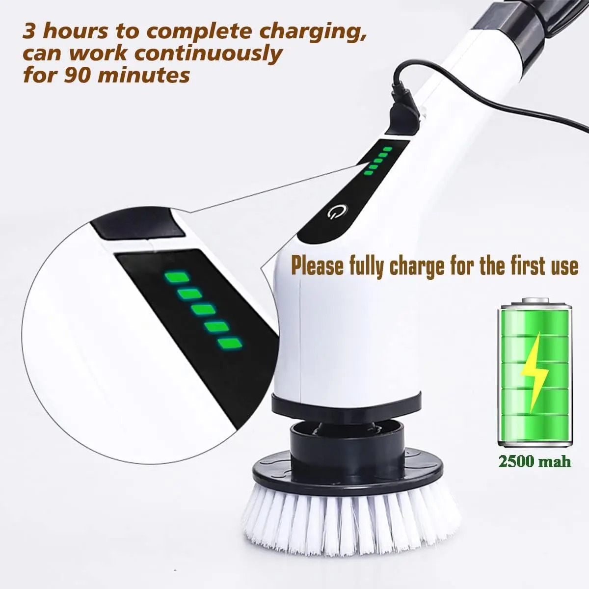 แปรงขัดทำความสะอาดไฟฟ้าไร้สายอ - Home Bathroom Products บทวิจารณ์และราคา