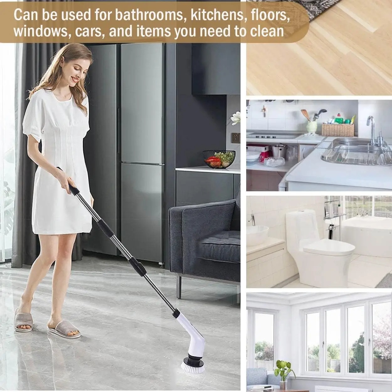 แปรงขัดทำความสะอาดไฟฟ้าไร้สายอ - Home Bathroom Products บทวิจารณ์และราคา